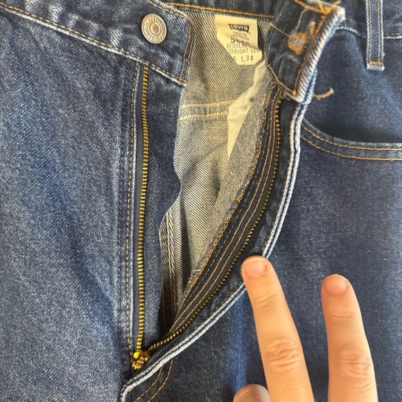 Levi's Men's Straight Blue Jeans 36x 34 Preowned - Picture 9 of 9